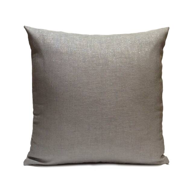 Silver Pillow, Throw Pillow Cover, Decorative Cushion Pillowcase, Accent Toss Linen Blend, Sparkly Gift - image 1