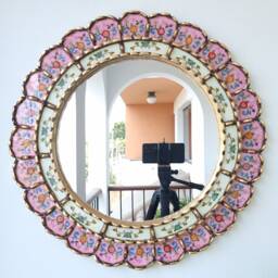 "Peruvian Mirrors ""Harmonious Pink 50cm" - thumbnail 2