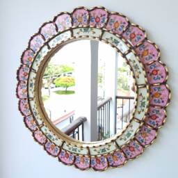 "Peruvian Mirrors ""Harmonious Pink 50cm" - thumbnail 3