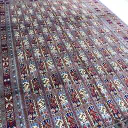 Handwoven Afghan Wool Rug Traditional Geometric Carpet - 295 X 202 cm - thumbnail 3