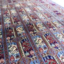 Handwoven Afghan Wool Rug Traditional Geometric Carpet - 295 X 202 cm - thumbnail 4