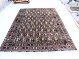Handwoven Afghan Wool Rug Traditional Geometric Carpet - 295 X 202 cm - thumbnail 1