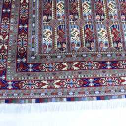 Handwoven Afghan Wool Rug Traditional Geometric Carpet - 295 X 202 cm - thumbnail 2
