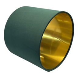 Forest Green Velvet Lampshade With Brushed Gold Lining, Handmade Lampshades, Table Lamp Shade