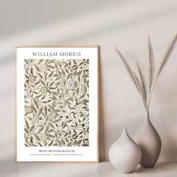 William Morris Set Of 3 Prints, Posters, Beige Wall Art, Floral Neutral Living Room Bedroom Prints - thumbnail 3