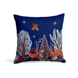 Zebra Cushion Cover, Navy Blue Modern Pillow Case, Colourful Living Room Decoration, Floral Home Decor, Bedroom Throw Top - thumbnail 4