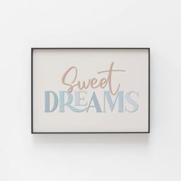 Sweet Dreams Print, Bedroom Decor, Home Prints, Wall Dreams, Over Bed Typography Goodnight Sleep Print - thumbnail 1