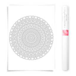 Large Mandala Coloring Pages, Gems Poster, Illustrated Crystals & To Color In, Book Poster Art Print - thumbnail 1