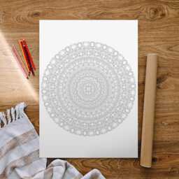 Large Mandala Coloring Pages, Gems Poster, Illustrated Crystals & To Color In, Book Poster Art Print - thumbnail 3
