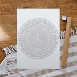 Large Mandala Coloring Pages, Gems Poster, Illustrated Crystals & To Color In, Book Poster Art Print - thumbnail 2