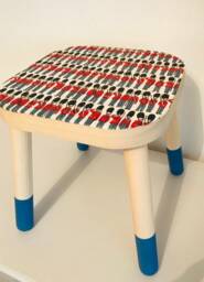 Soldier Stool, Wooden Small Side Table, Cath Kidston, Nursery Furniture, Childrens Bedroom, Handmade, Hand Painted, Home Decor - thumbnail 1
