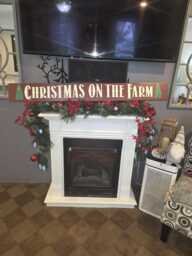 Christmas On The Farm Wood Sign Distressed Extra Large Wall Hanging Primitive Decoration Farmhouse Decor Tree