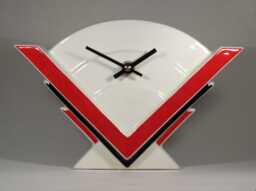 Echo Of Deco British Art Pottery Inspired Marconi 2 Mantel Clock - thumbnail 1