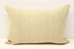 Turkish Kilim Lumbar Pillow Cover, Vintage Wool 16x24 - thumbnail 1