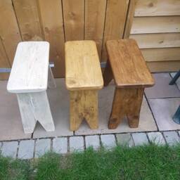 Rustic Wooden Milking Stool - thumbnail 4