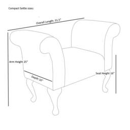 Floral Gold Small Window Seat - Traditional Chenille Bed End Bench Handmade in Britain - thumbnail 3