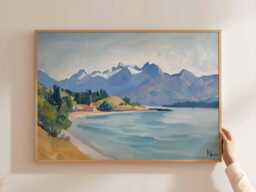 Chile Travel Poster Andes Mountains & Patagonia Art Print - thumbnail 1