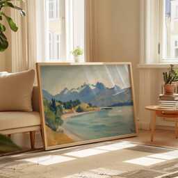 Chile Travel Poster Andes Mountains & Patagonia Art Print - thumbnail 3