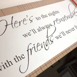 Friends Wall Sticker Quote, Friends Decal, Art, Decor, Here's To The Nights, Living Room Decor - thumbnail 2