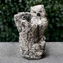Concrete Owl Figurine Cement Sculpture Outdoor Woodland Bird Ornament Decoration Front Door Statue Handmade Decor Gift - thumbnail 1