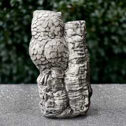Concrete Owl Figurine Cement Sculpture Outdoor Woodland Bird Ornament Decoration Front Door Statue Handmade Decor Gift - thumbnail 4