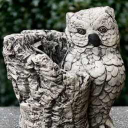 Concrete Owl Figurine Cement Sculpture Outdoor Woodland Bird Ornament Decoration Front Door Statue Handmade Decor Gift - thumbnail 2