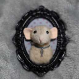Made To Order Burmese Rat Portrait, Wall Decor, Mouse 3D Toy, Plush Rat Portrait, Painting, Pet Brown Stuffed Toy - thumbnail 3