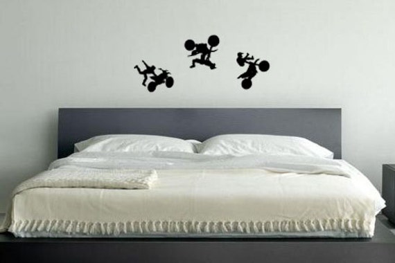 Motocross, Motorcyle Vinyl Decal Wall Art, Kids Room - image 1