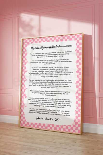 Gloria's Monologue Print - Home Wall Decor Art Feminism - image 1