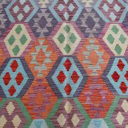 7x10 Ft Red Flatweave Rug, Afghan Tribal Turkmen Oriental Rug, Chubi Maimana Kilim Vintage Rug For Bedroom, Livingroom Carpet - thumbnail 3