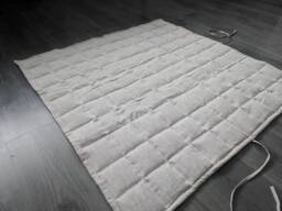 Organic Play Mat Filled Hemp Fiber in Non-Dyed Linen Fabric Blanket Blanky Padded - thumbnail 1