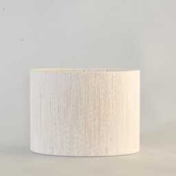 Woven Drum Lampshade Recycled Cotton, Handstrung Shade - 12x9 - thumbnail 3