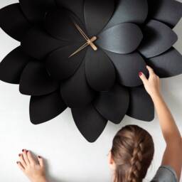 Extra Large Lotus Wall Clock, 35-Inch Floral Art Decor - thumbnail 4