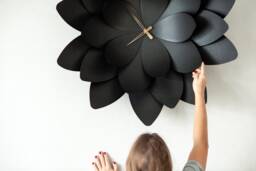 Extra Large Lotus Wall Clock, 35-Inch Floral Art Decor - thumbnail 1