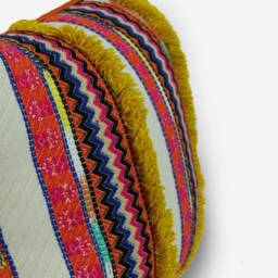 Tufted Throw Pillow Cover Bohemian Ethnic Striped Cushion - thumbnail 3