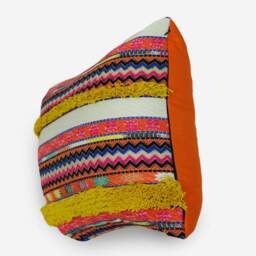 Tufted Throw Pillow Cover Bohemian Ethnic Striped Cushion - thumbnail 2