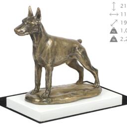 Dobermann, Dog On White Wooden Base Statue, Limited Edition, Artdog - thumbnail 4