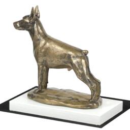 Dobermann, Dog On White Wooden Base Statue, Limited Edition, Artdog - thumbnail 2