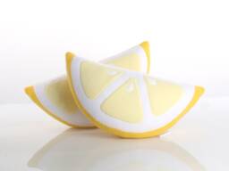 Lemon Slice Pillow Set Handmade Fleece Citrus Decor - thumbnail 1