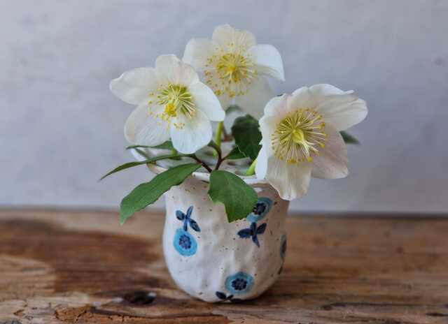 Small Ikebana Vase Handmade, Handbuilt Ceramic Bud For Flowers, Rustic Organic Ceramics - image 1