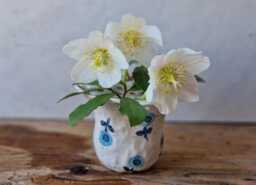 Small Ikebana Vase Handmade, Handbuilt Ceramic Bud For Flowers, Rustic Organic Ceramics - thumbnail 1