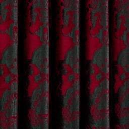 Baroque Dark Colored Damask Curtain, Victorian Luxury Velvet. Custom Classic Window Panel. Rod Pocket, Grommet, Hook & Ring Hanging Style - thumbnail 3