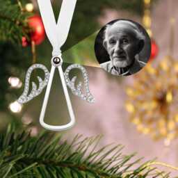 Personalized Angel Wings Photo Projection Ornament Custom Memorial Ornaments Christmas Bauble - thumbnail 2