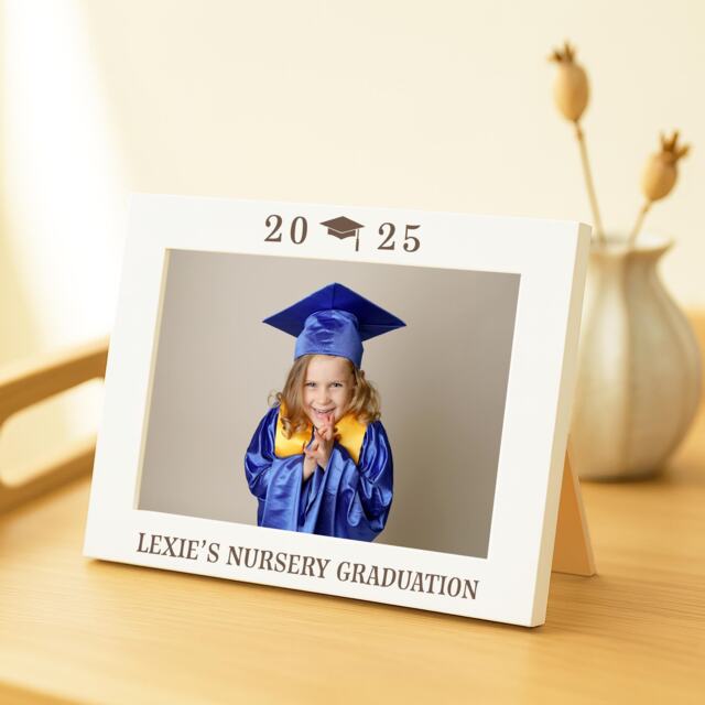 Nursery Graduation Photo Frame 7x5 - Engraved Picture School Keepsake Personalised Graduate Gift Preschool - image 1