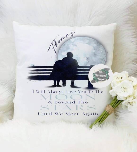 Personalised Memorial Cushion, Bereavement Gift, in Love Memory - image 1