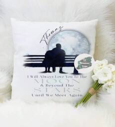 Personalised Memorial Cushion, Bereavement Gift, in Love Memory - thumbnail 1