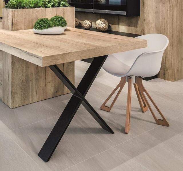 Table Legs, Table, Metal Dining Desk Desk, Furniture Steel Industrial Set Of 2, Iksi 80.20 - image 1