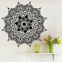 Mandala Wall Art Sticker Decals Yoga Namaste Indian Boho Bedding Decal Vinyl Home Decor Nursery Meditation Bedroom Ms430 - thumbnail 1