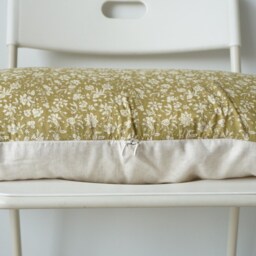 Floral Lumbar Pillow Cover Indian Block Print, Boho Farmhouse Decor - thumbnail 3