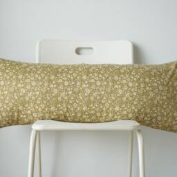 Floral Lumbar Pillow Cover Indian Block Print, Boho Farmhouse Decor - thumbnail 2